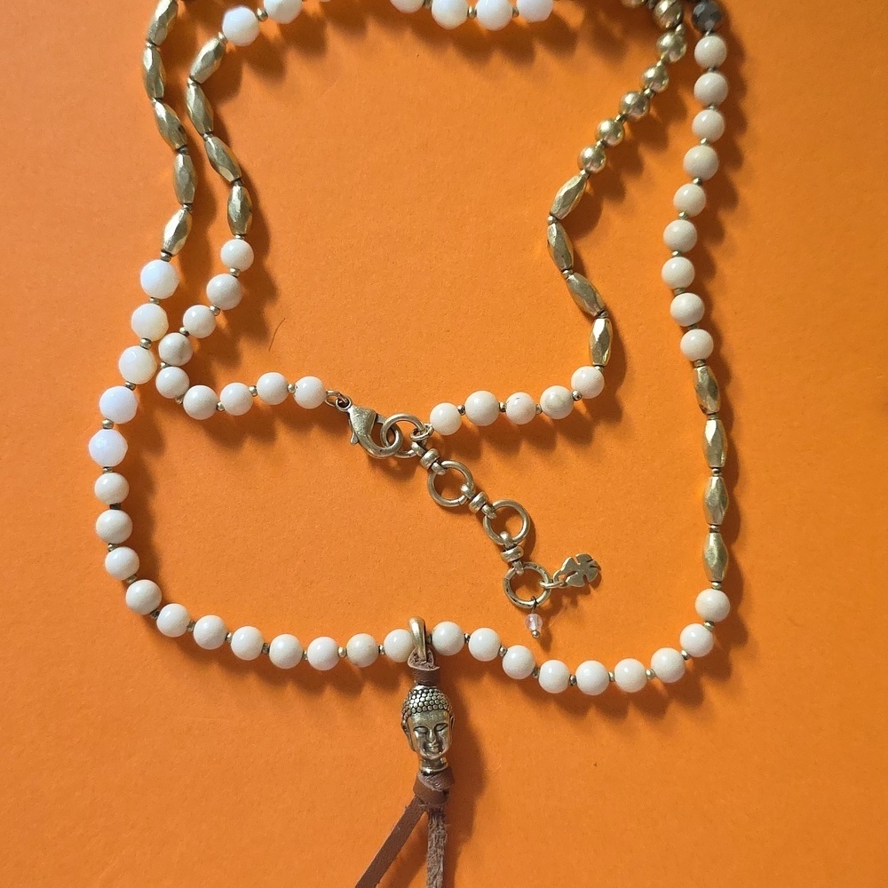 Lucky BRAND Women's Buddha Beaded Necklace Gold 211- Measuring 31.5" - Picture 4 of 7